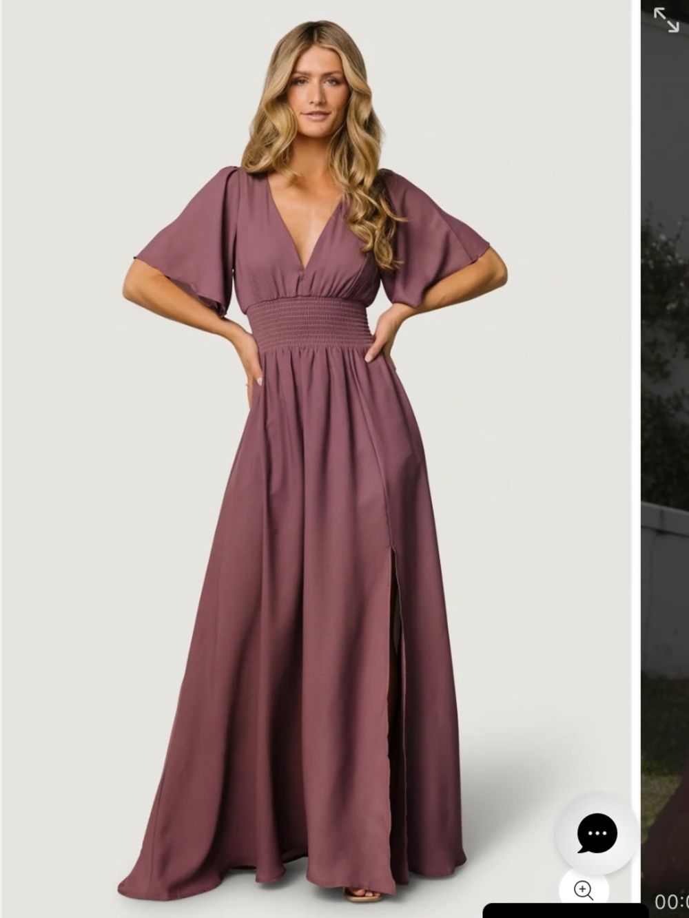 Baltic Born NWT Verona Smocked Maxi Dress vintage Plum Purple Size XL
